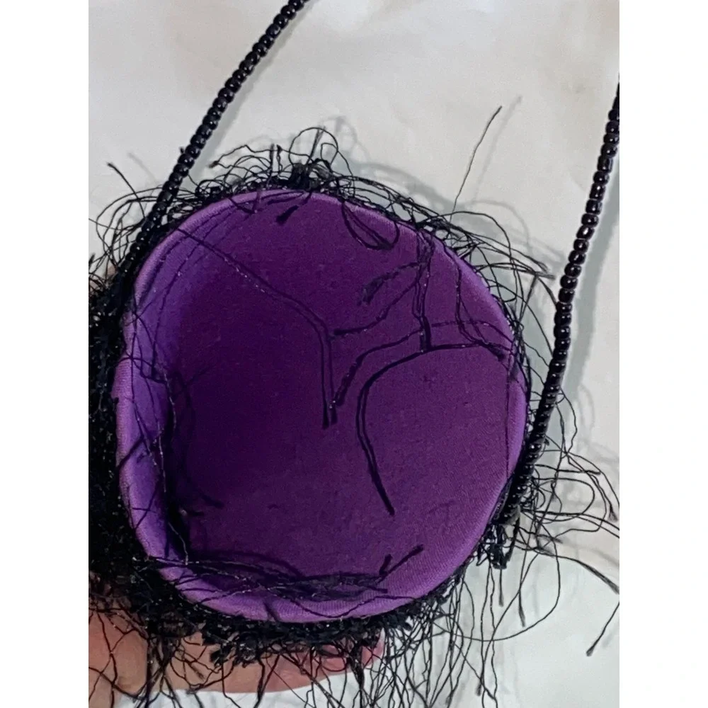 Katherine's Collection ~ CANDY CONTAINER Cone HALLOWEEN Purple Black Spider Web